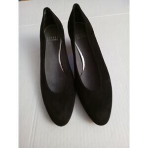 STUART WEITZMAN Women's Size 8 Platform Black Round Toe Suede Heels Pumps